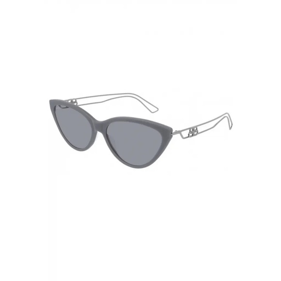 Authentic Balenciaga Women's Sunglasses Grey - Silver Cat Eye UV Protection - Picture 1 of 14